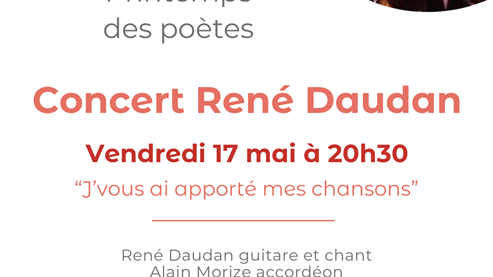 Concert de René Daudan à Précy-sous-Thil