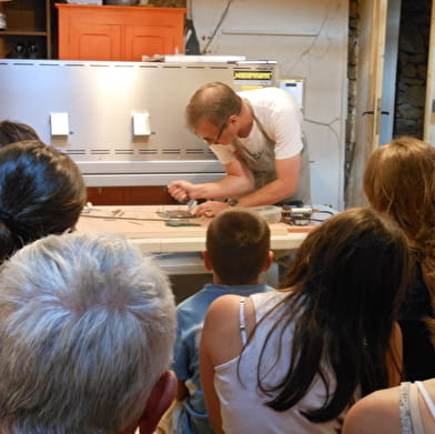 Visites de l'atelier de Sébastien Dugué, maître verrier