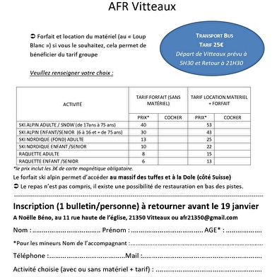 Sortie ski aux Jouvencelles