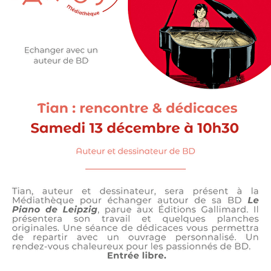 Rencontre dédicace avec Tian, auteur BD