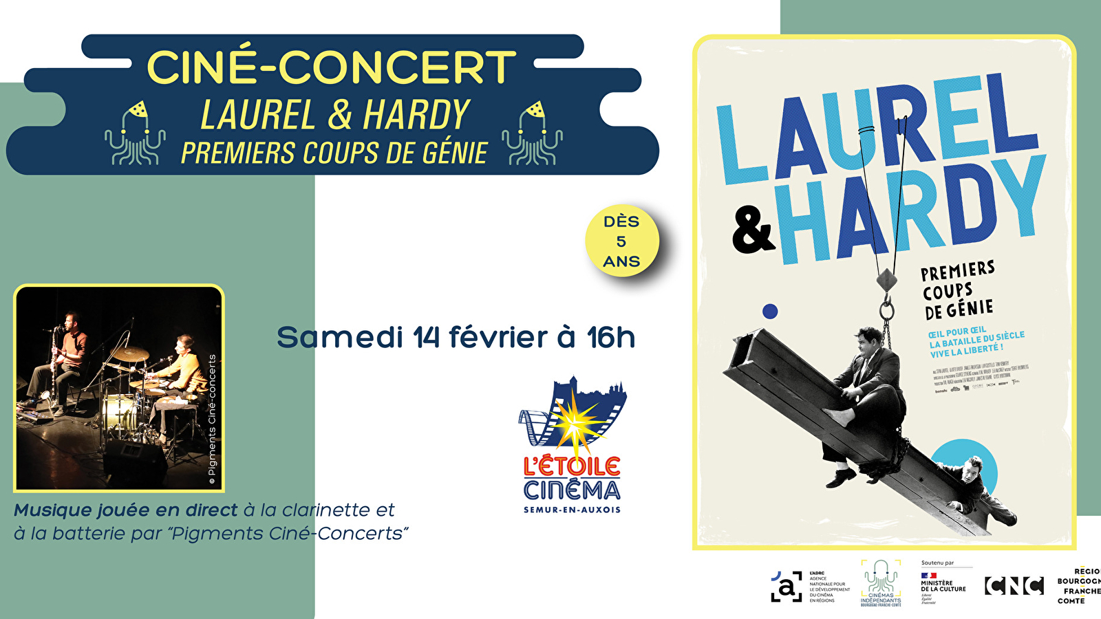 Cin'Espiègle / Ciné concert / Laurel et Hardy, Premiers Coups de génie